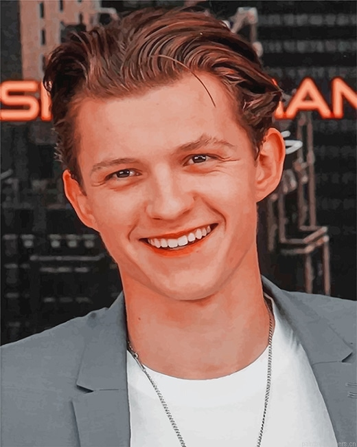 Tom Holland Smile Actors Painting By Numberss.png