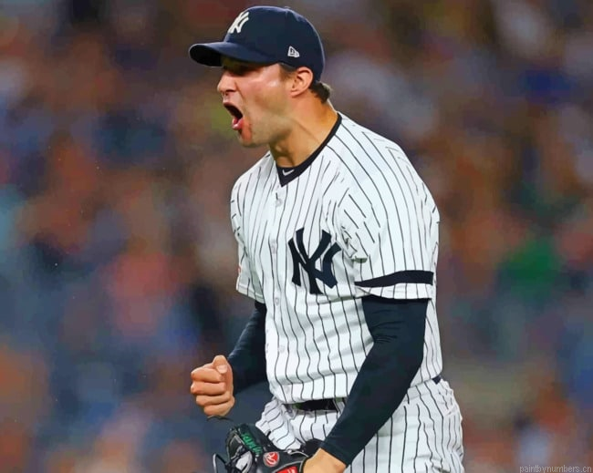 Tommy From New York Yankees Baseball Painting By Numberss.png