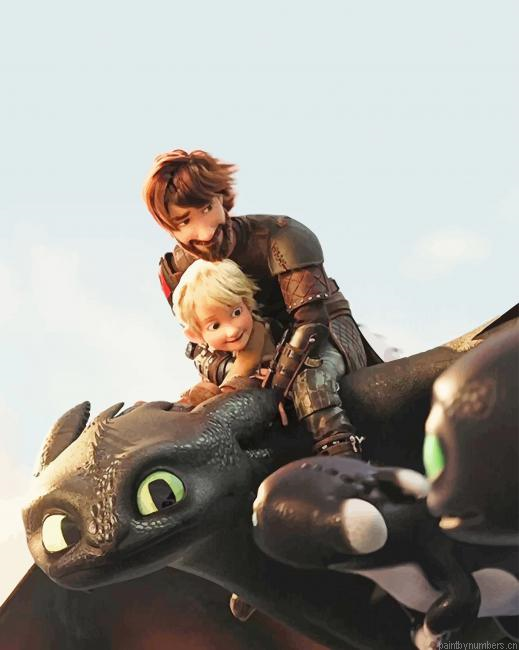 Toothless Dragon Animations Painting By Numbers.png