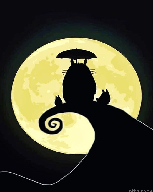 Totoro Silhouette Animations Painting By Numberss.png