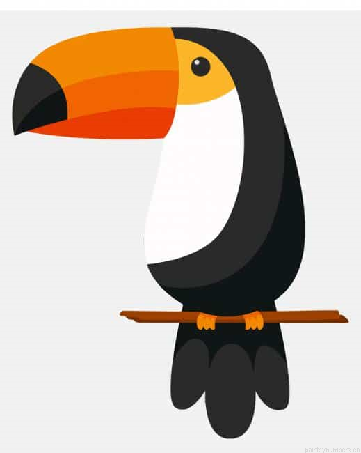 Toucan Illustration Birds Painting By Numberss.png