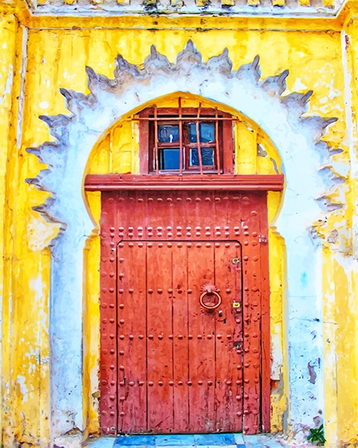 Traditional Moroccan Home Door Painting By Numberss.png