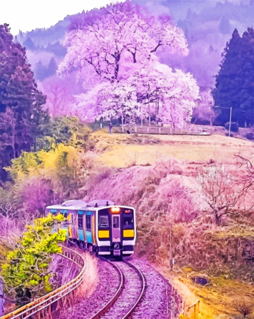 Train In Japan Painting By Numbers.png