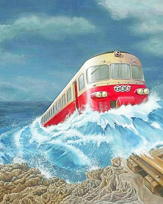 Train In The Water Painting By Numbers.png