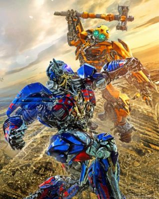 Transformers Battle Scene Painting By Numbers.png
