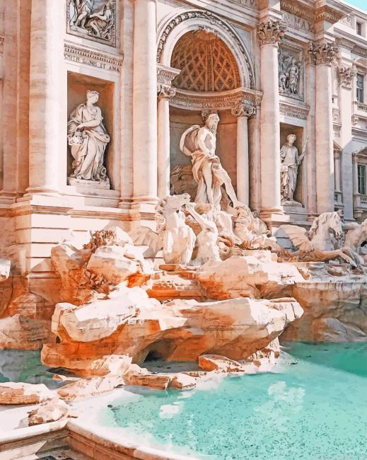 Trevi Fountain Rome Italy Painting By Numberss.png