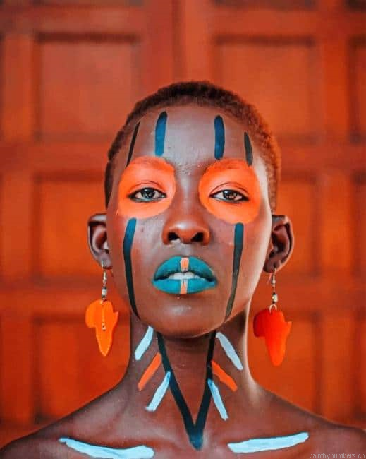 Tribal African Face Painting By Numberss.png