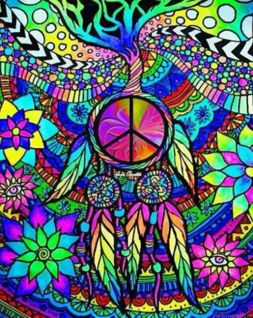 Trippy Cool Peace Painting By Numbers.png