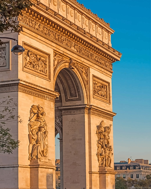 Triumphal Arch Paris Monuments Painting By Numberss.png