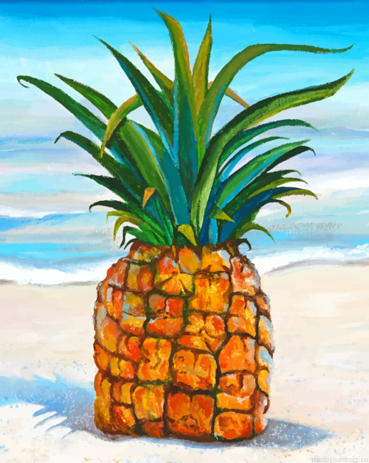 Tropical Pineapple Painting By Numbers.png