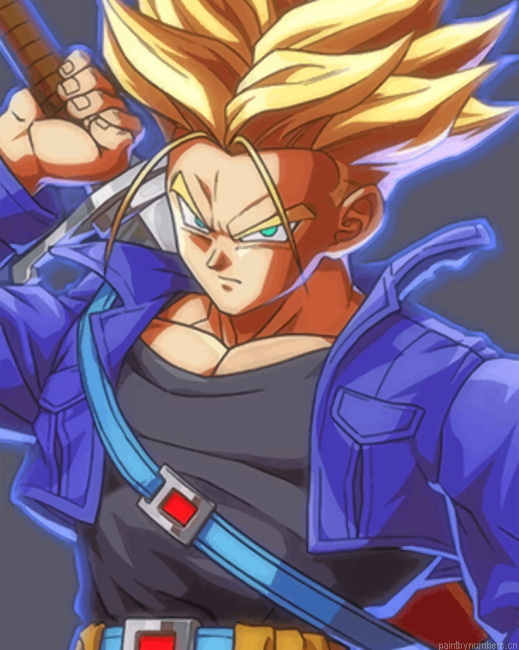 Trunks Dragon Ball Painting By Numberss.png
