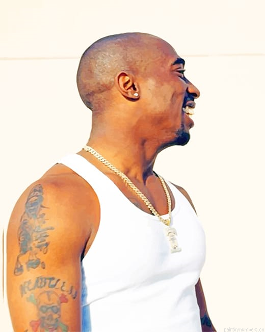 Tupac Shakur Tattoo Makaveli Rappers Painting By Numbers.png