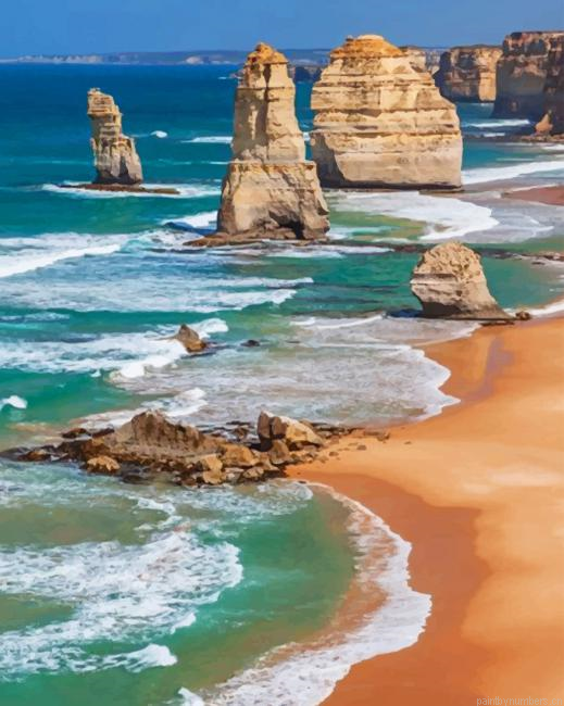 Twelve Apostles Marine National Park Painting By Numberss.png