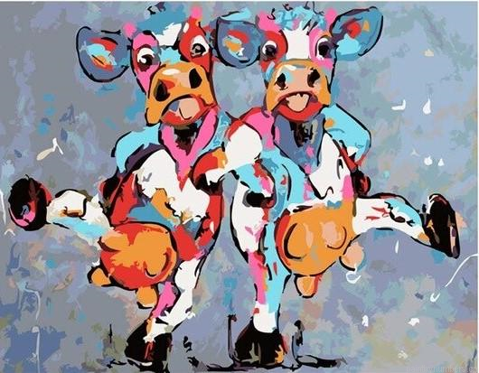 Two Colorful Cow Dancing Painting By Numberss.png