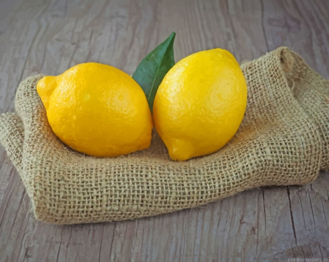 Two Yellow Lemons Fruits Painting By Numberss.png