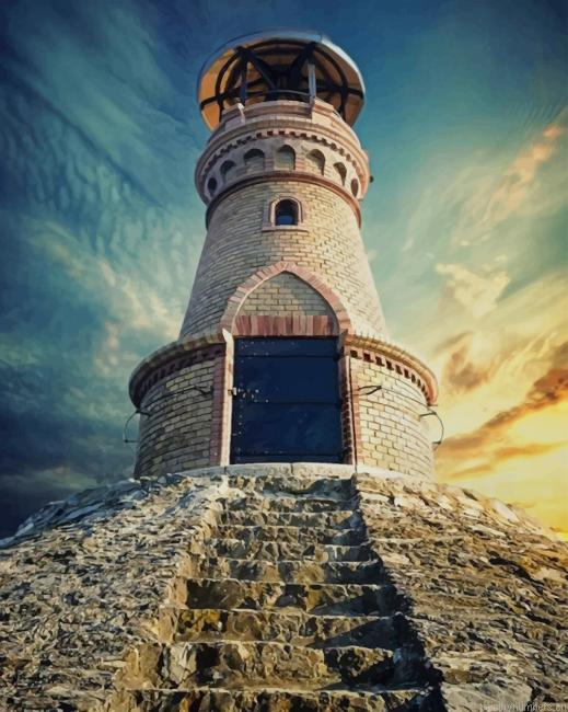 Tynemouth Pier Lighthouse England Painting By Numberss.png