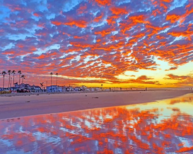 Usa Coast Sunset Landscapes Painting By Numbers.png