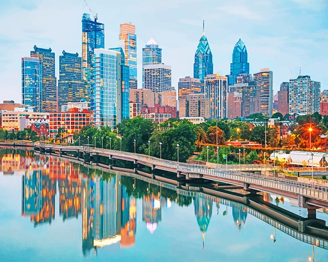 Usa Philadelphia Skyline Painting By Numbers.png