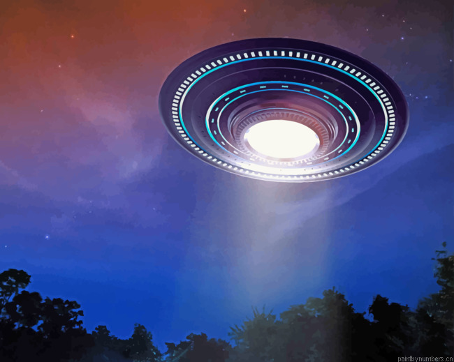 Ufo At Night Painting By Numbers.png