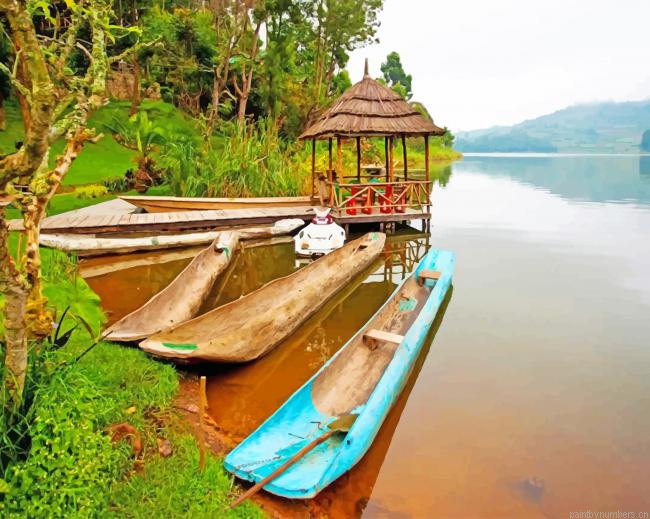 Uganda Africa Lake Painting By Numbers.png