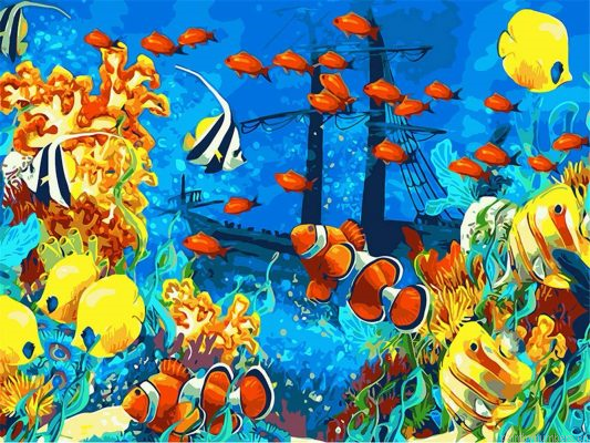 Underwater Fishes Painting By Numbers.png