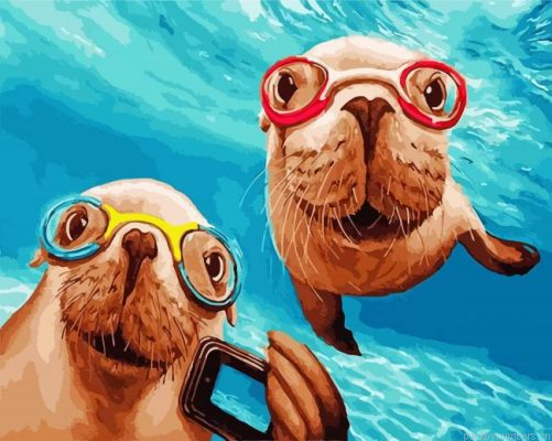 Underwater Selfie Painting By Numbers.png