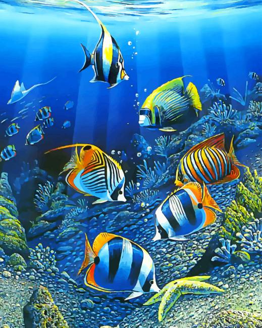 Underwater World Fishes Painting By Numberss.png