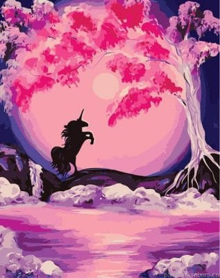 Unicorn Silhouette Painting By Numberss.png
