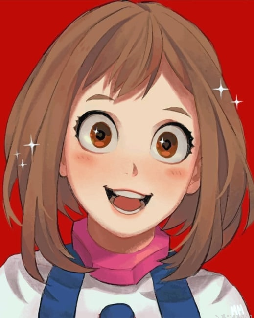 Uraraka Ochako Painting By Numberss.png