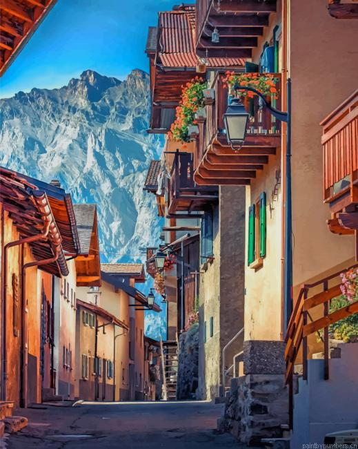 Valais Canton Street Cities Painting By Numberss.png
