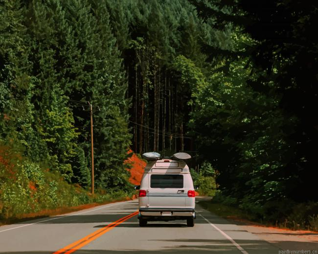 Van Driving Through Mountains Cars Painting By Numberss.png