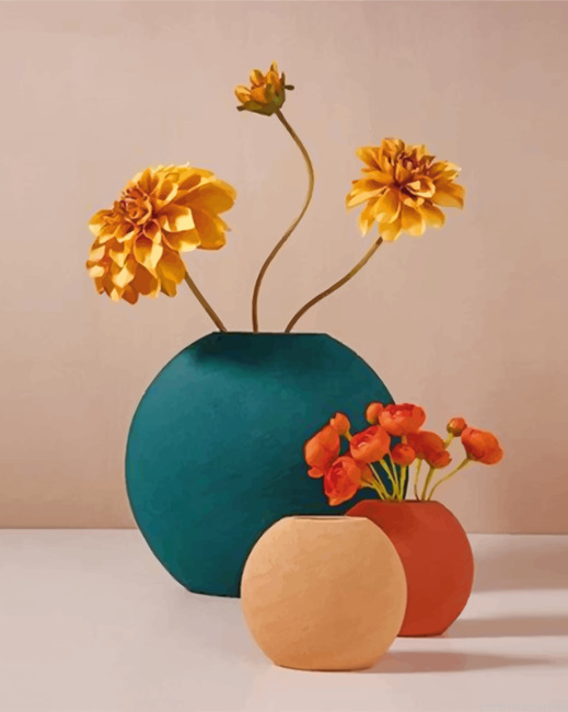 Vases Of Flowers Still Life Painting By Numbers.png