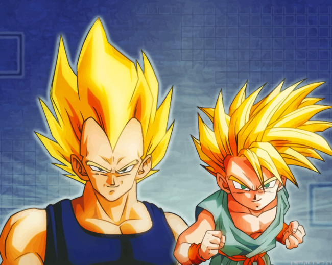 Vegeta And Trunks Dragon Ball Fighters Animations Painting By Numberss.png