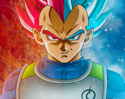 Vegeta Dragon Ball Painting By Numberss.png