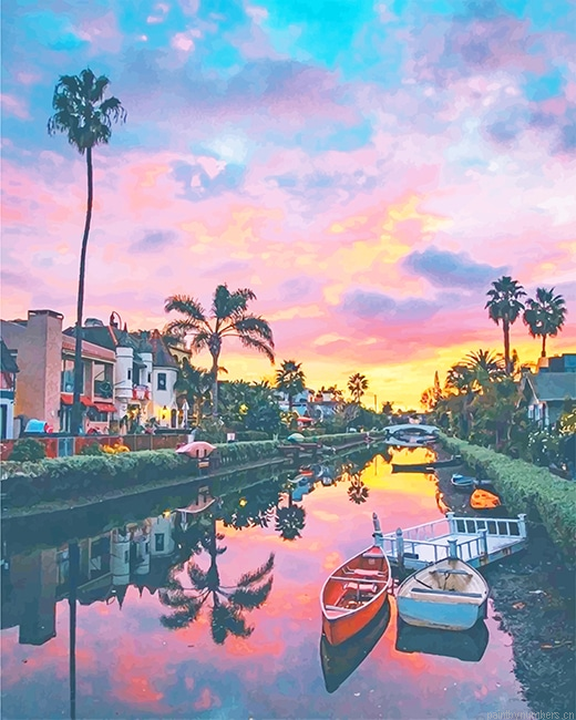 Venice Canals Los Angeles California Painting By Numbers.png