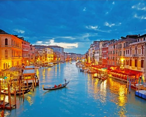 Venice Italy At Night Painting By Numbers.png