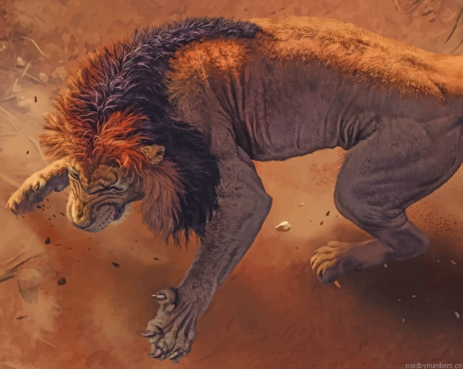 Vicious Lion Animals Painting By Numberss.png