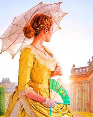 Victorian Woman Looking Back Painting By Numbers.png