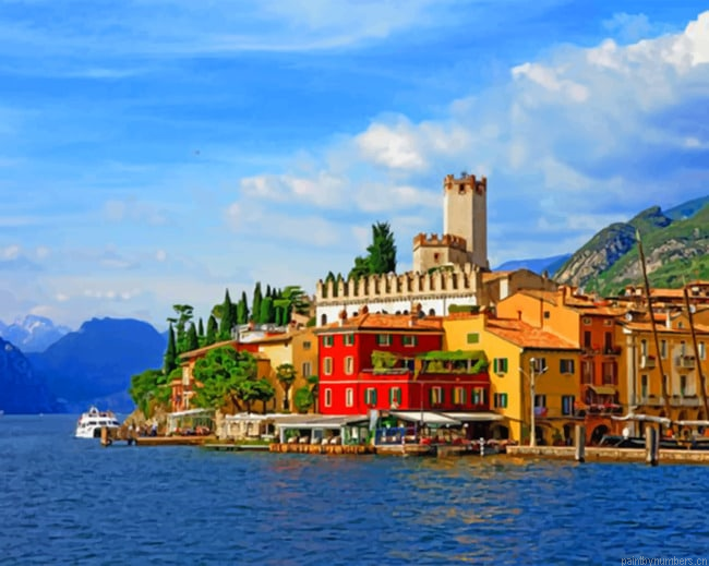 Village Lake Garda Painting By Numberss.png