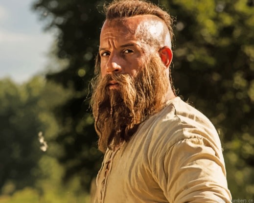 Vin Diesel With Beard Actors Painting By Numberss.png
