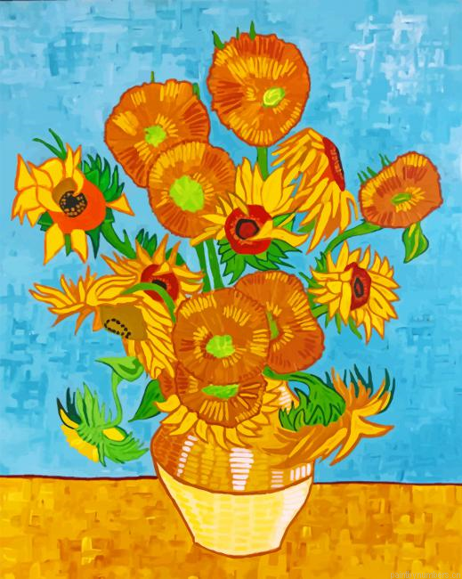 Vincent Van Gogh Sunflowers Painting By Numberss.png
