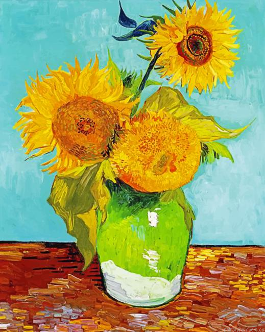Vincent Van Gogh Three Sunflowers Painting By Numberss.png