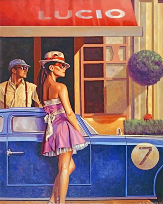 Vintage Aesthetic Couple Painting By Numberss.png