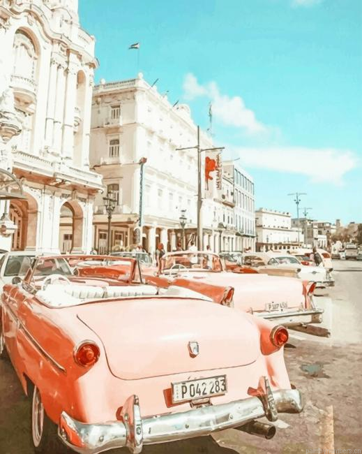 Vintage Aesthetic Retro Car Painting By Numberss.png