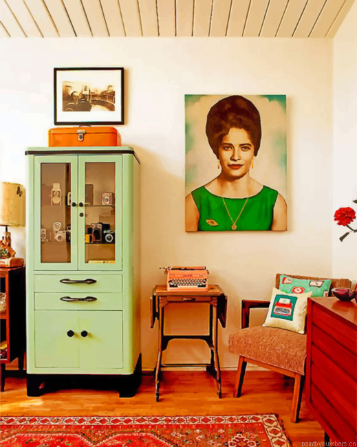 Vintage Aesthetic Room Painting By Numberss.png