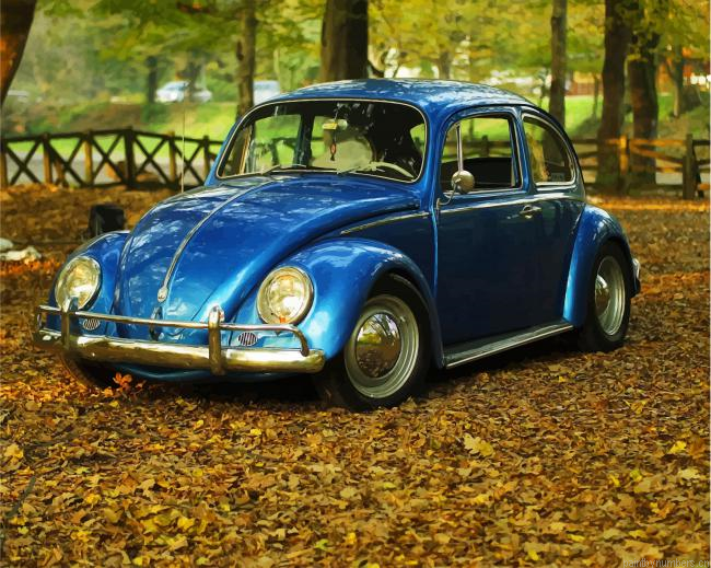 Vintage Blue Car Painting By Numberss.png