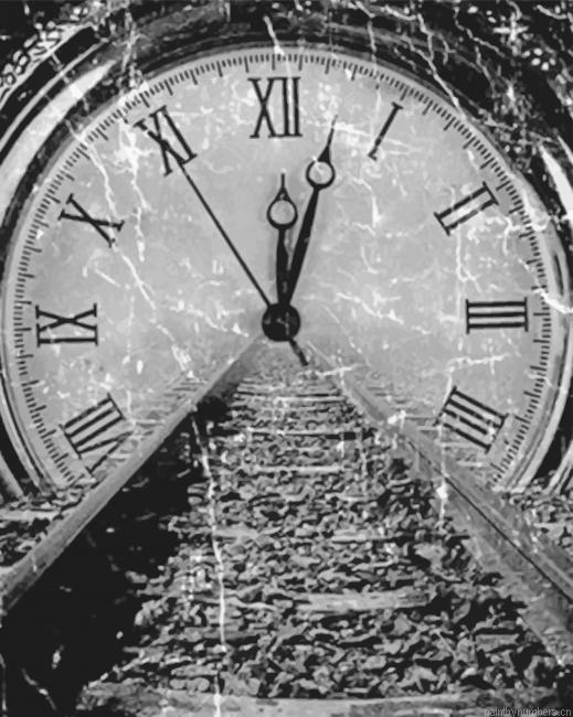 Vintage Clock Painting By Numberss.png
