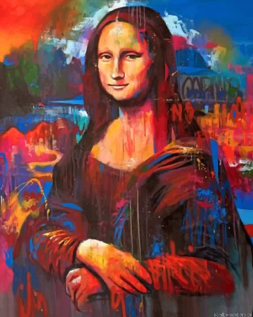 Vintage Colorful Mona Lisa Painting By Numbers.png