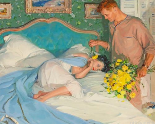 Vintage Couple In Love Painting By Numbers.png