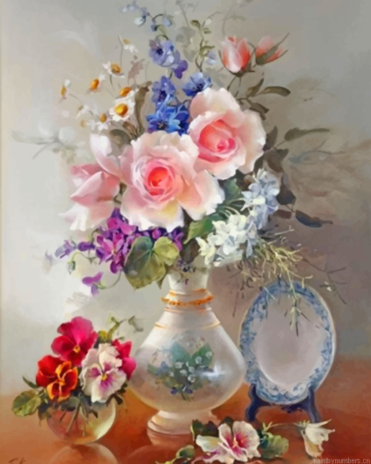 Vintage Flowers Painting By Numbers.png